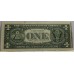 UNITED STATES OF AMERICA 1969 . ONE 1 DOLLAR BANKNOTE . ERROR . OFF CENTRE